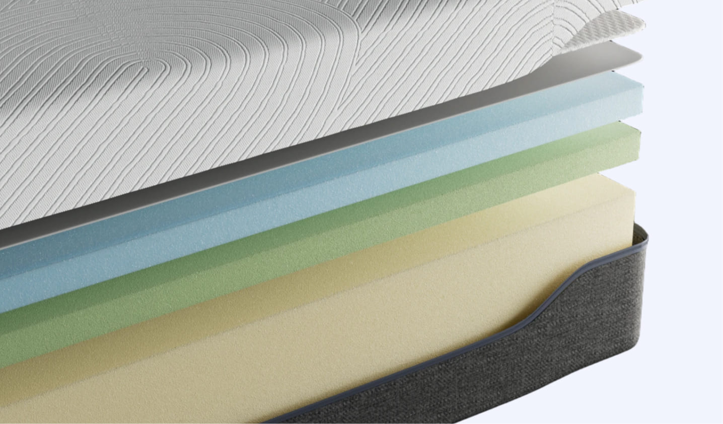 Layers of Memory foam mattresses